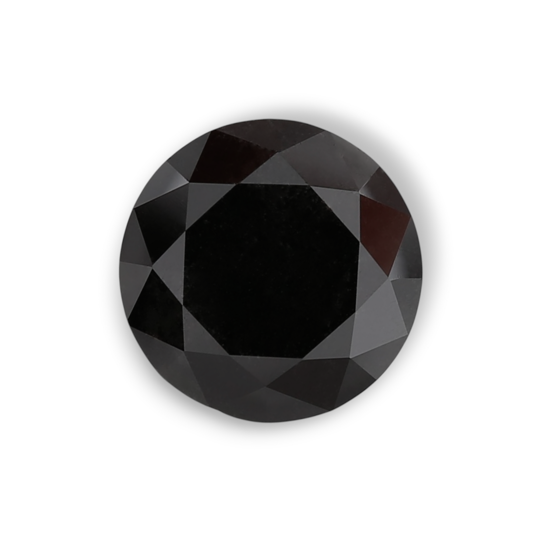 1.37 Carat Natural Black Round Diamond GIA