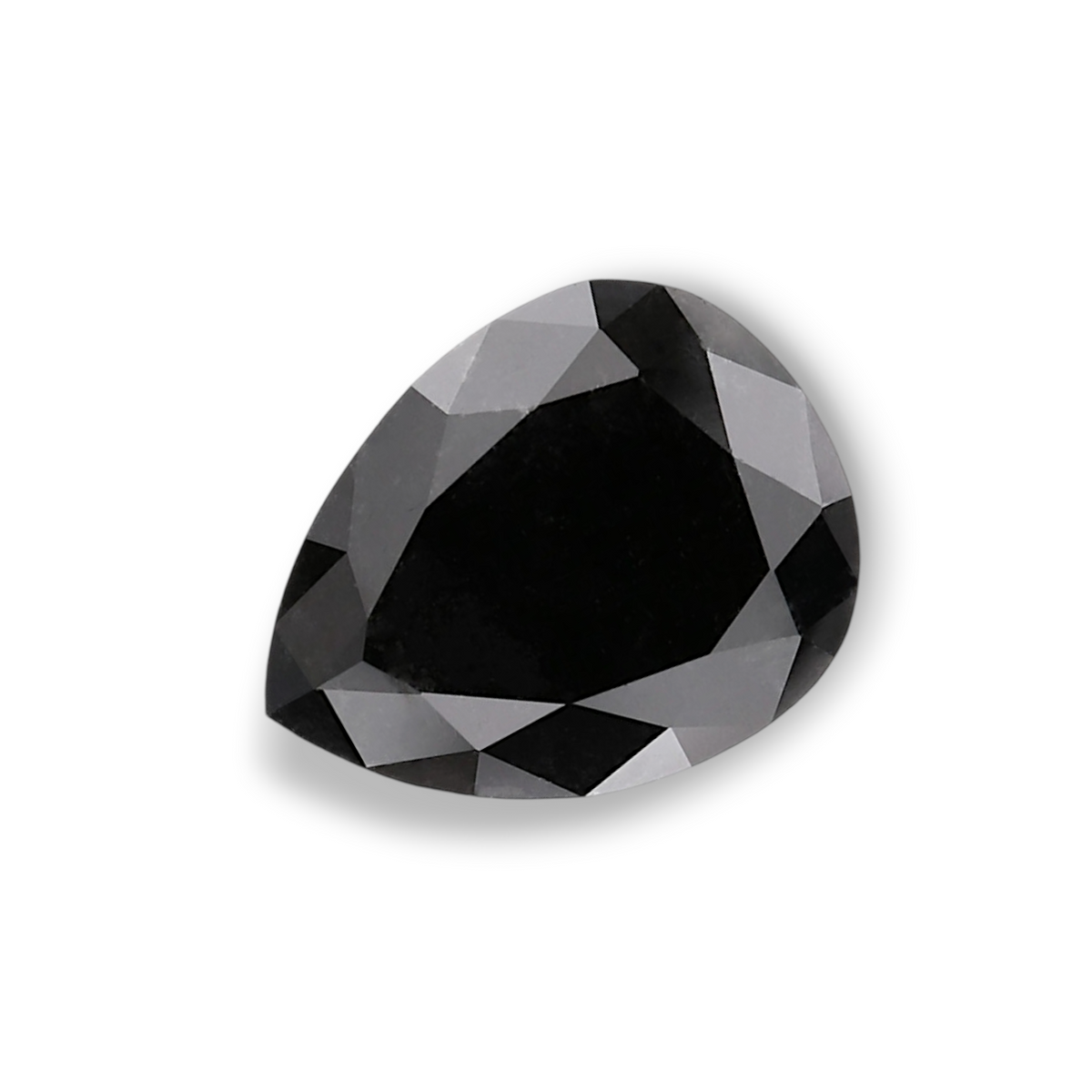 2.12 Carat Natural Black Pear Diamond GIA