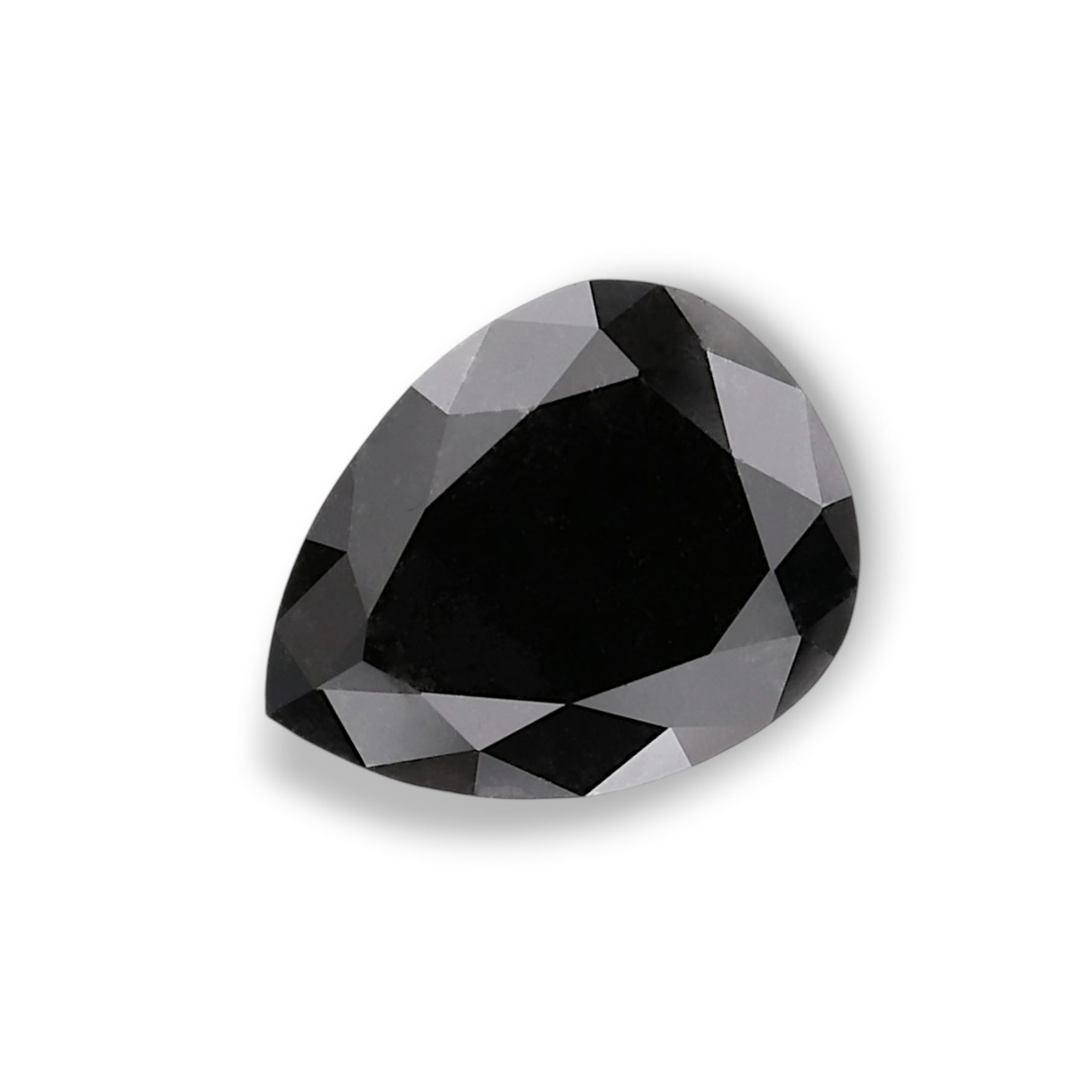 2.12 Carat Natural Black Pear Diamond GIA