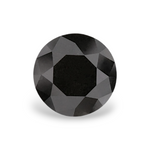 3.84 Carat Natural Black Round Diamond GIA