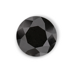 3.84 Carat Natural Black Round Diamond GIA