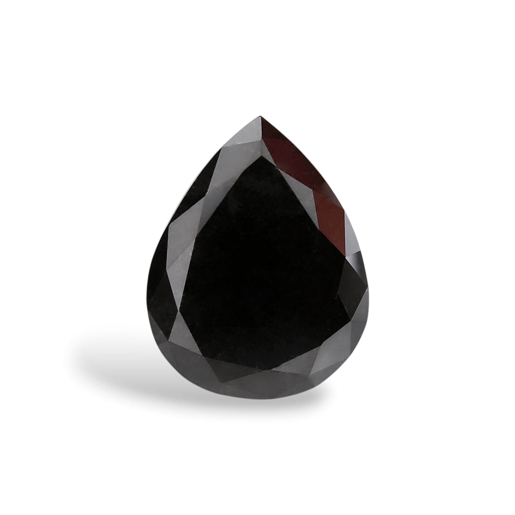 1.64 Carat Natural Black Pear Diamond GIA