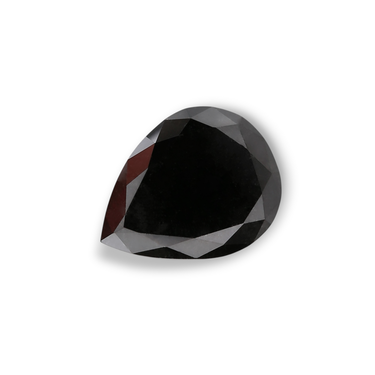 1.64 Carat Natural Black Pear Diamond GIA