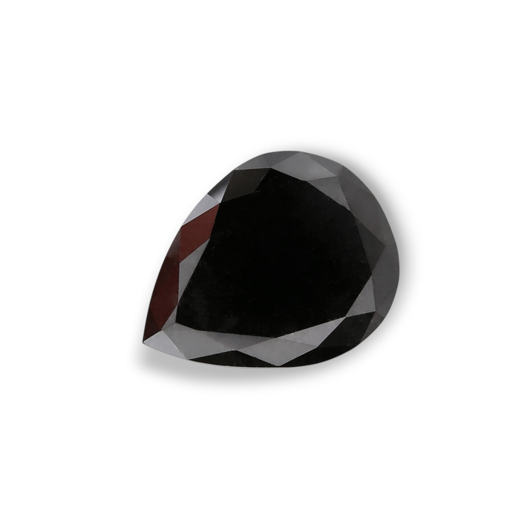 1.64 Carat Natural Black Pear Diamond GIA