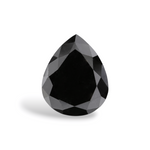 1.59 Carat Natural Black Pear Diamond GIA
