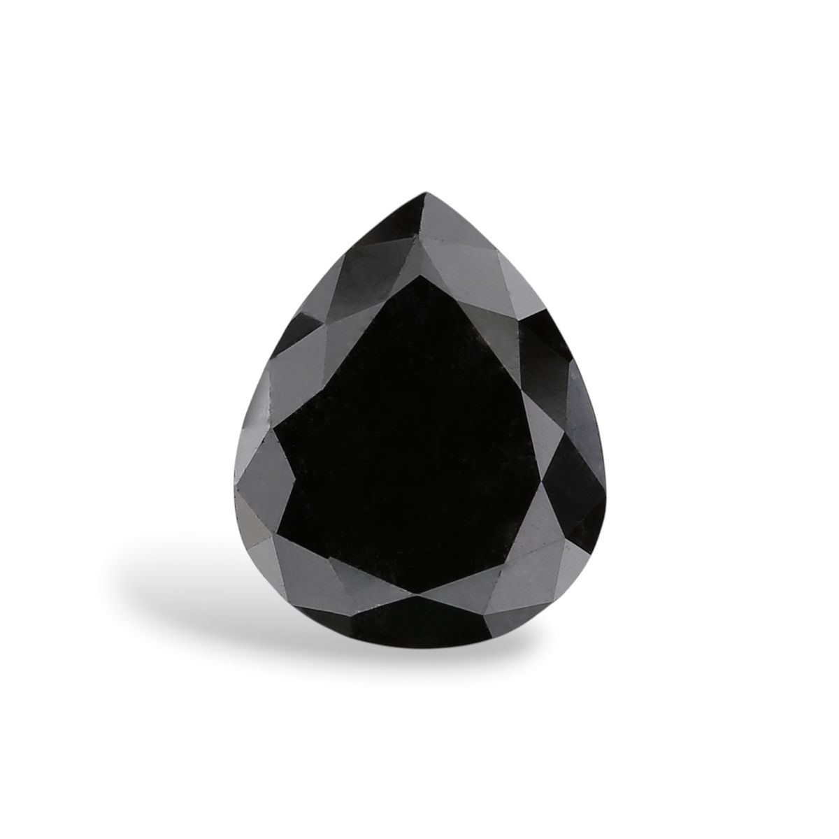1.59 Carat Natural Black Pear Diamond GIA