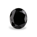 1.28 Carat Natural Black Oval Diamond GIA