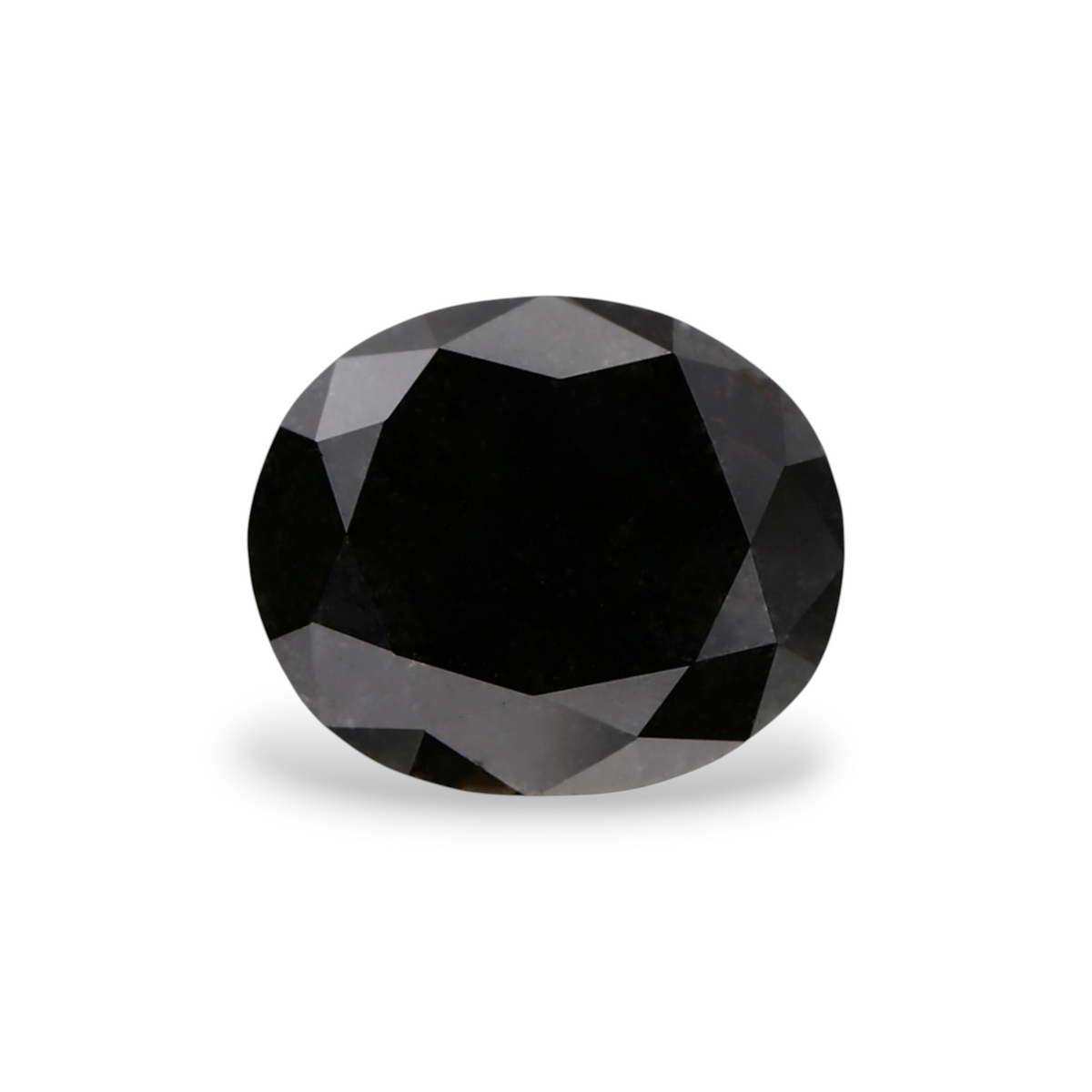 1.28 Carat Natural Black Oval Diamond GIA