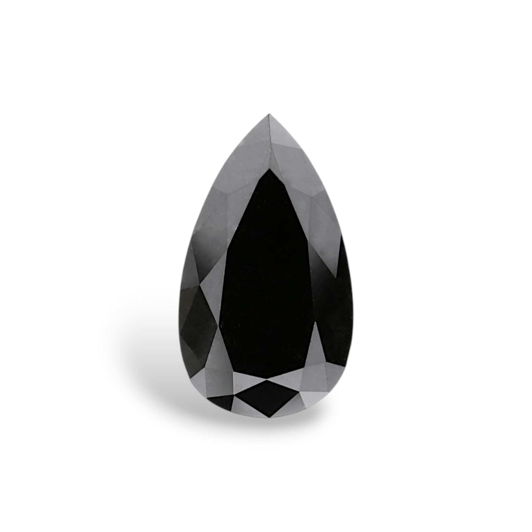 2.42 Carat Natural Black Pear Diamond GIA