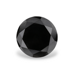1.77 Carat Natural Black Round Diamond GIA