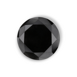 1.77 Carat Natural Black Round Diamond GIA