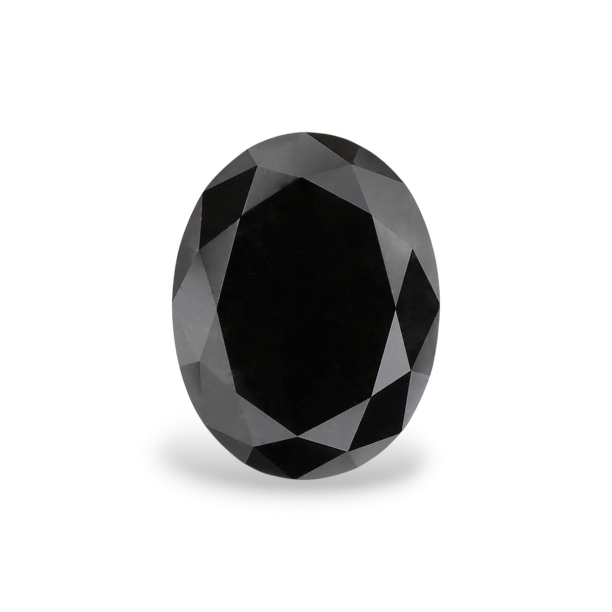 2.22 Carat Natural Black Oval Diamond GIA