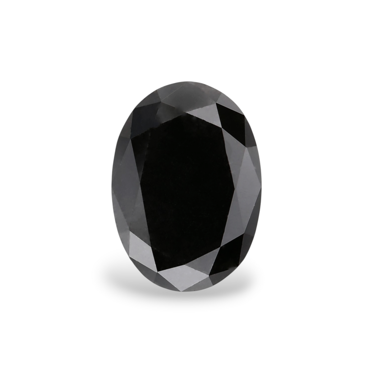 1.41 Carat Natural Black Oval Diamond GIA