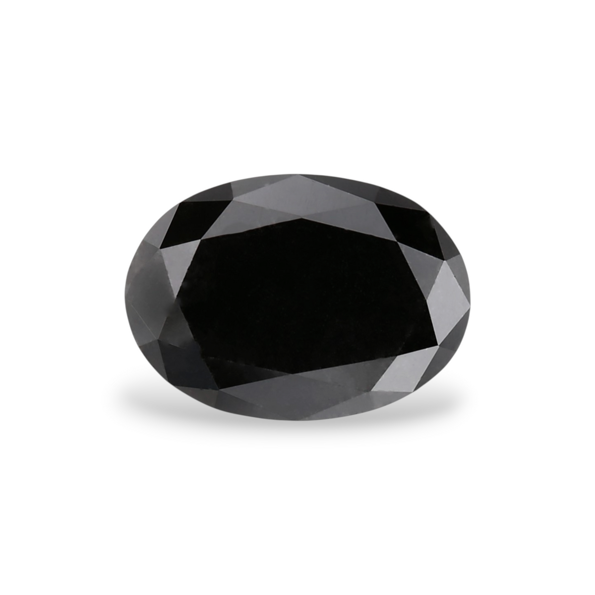 1.41 Carat Natural Black Oval Diamond GIA