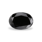 1.41 Carat Natural Black Oval Diamond GIA