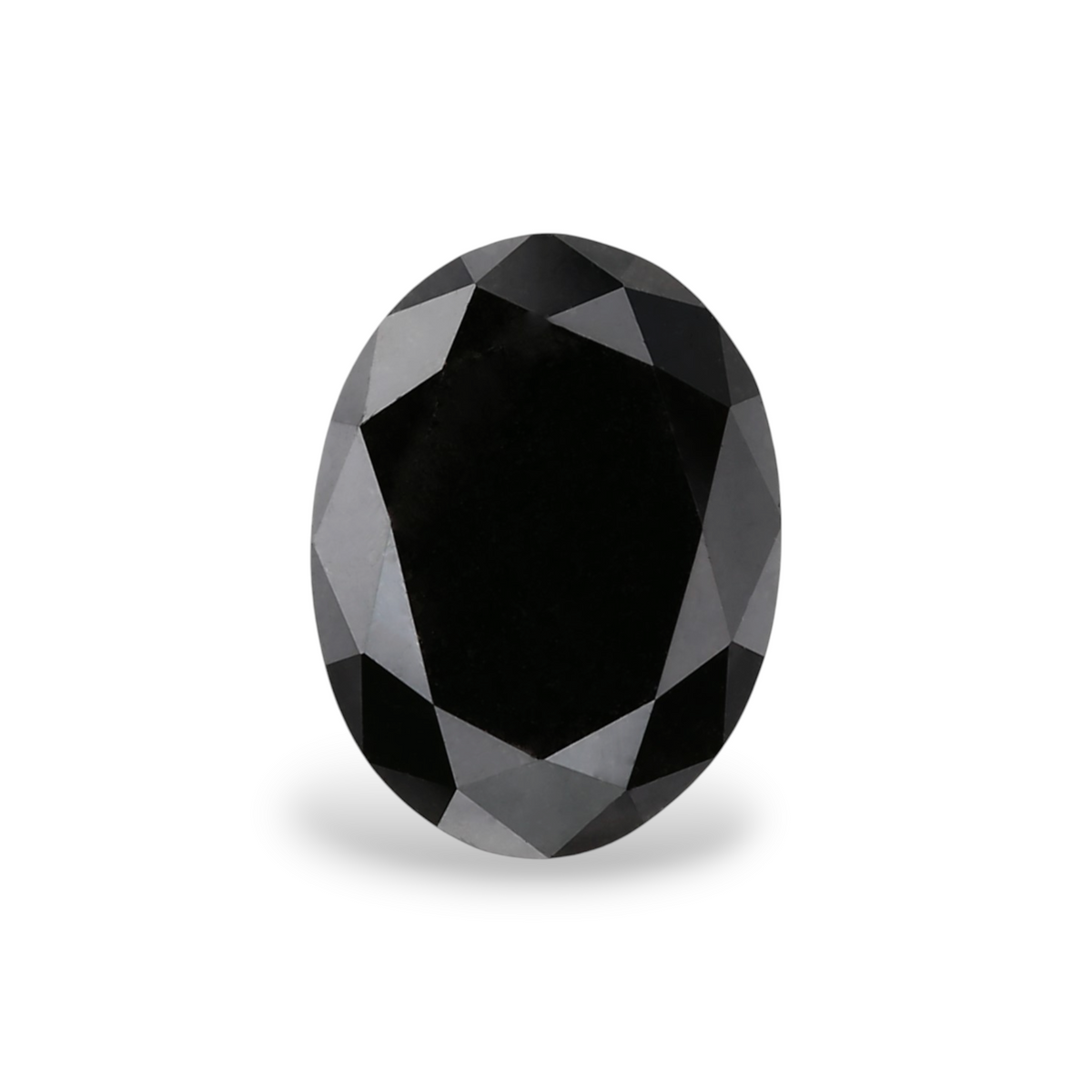 1.38 Carat Natural Black Oval Diamond GIA