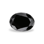 1.38 Carat Natural Black Oval Diamond GIA