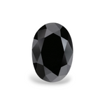 1.11 Carat Natural Black Oval Diamond GIA