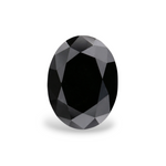 1.17 Carat Natural Black Oval Diamond GIA