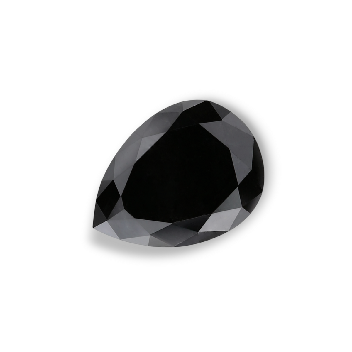 1.26 Carat Natural Black Pear Diamond GIA