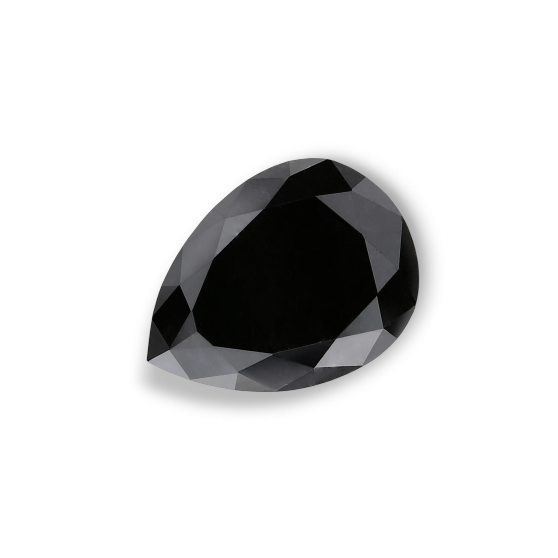 1.26 Carat Natural Black Pear Diamond GIA