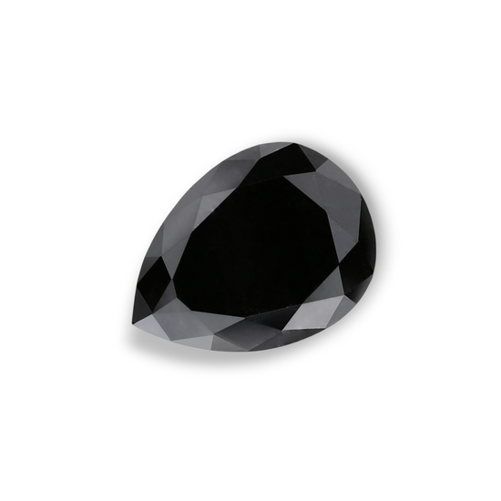 1.26 Carat Natural Black Pear Diamond GIA