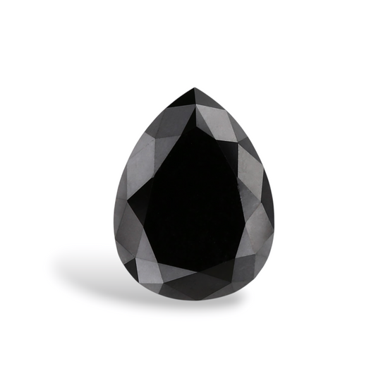 1.31 Carat Natural Black Pear Diamond GIA