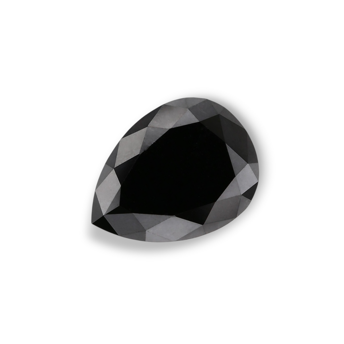 1.31 Carat Natural Black Pear Diamond GIA