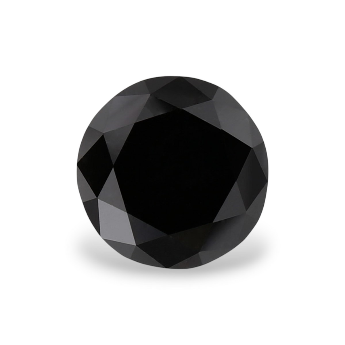 1.08 Carat Natural Black Round Diamond GIA