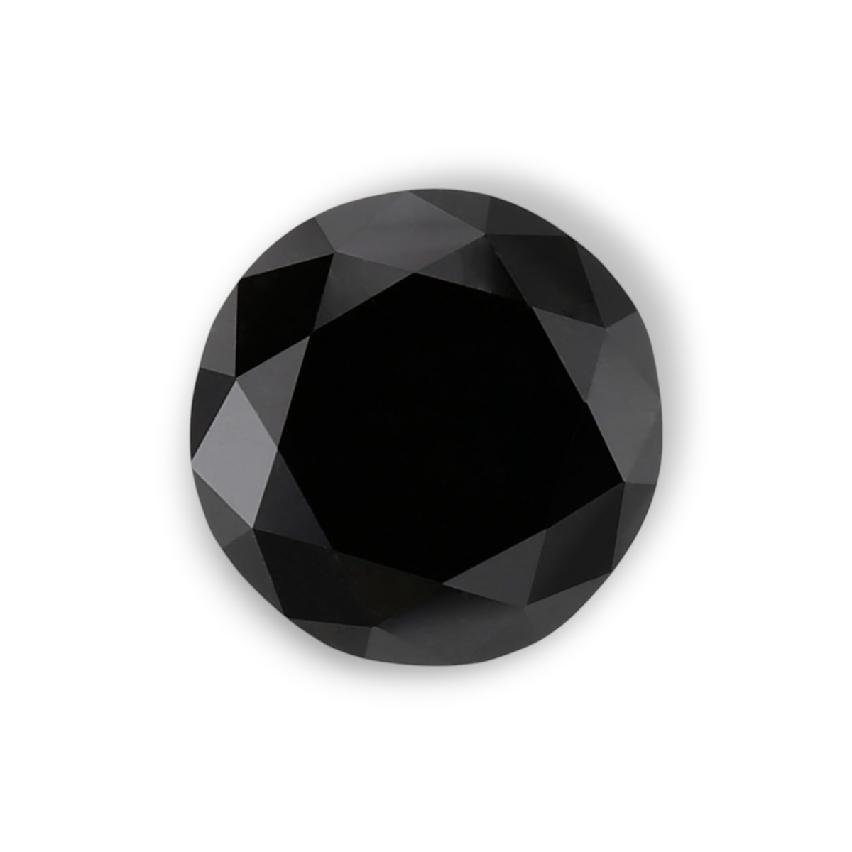 1.08 Carat Natural Black Round Diamond GIA
