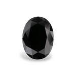 1.18 Carat Natural Black Oval Diamond GIA