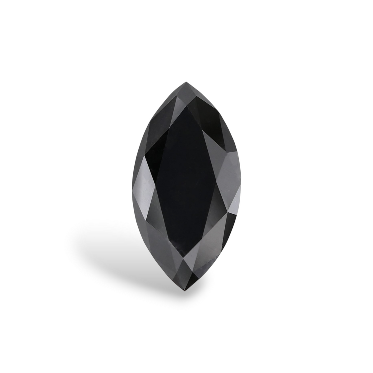 1.29 Carat Natural Black Marquise Diamond GIA