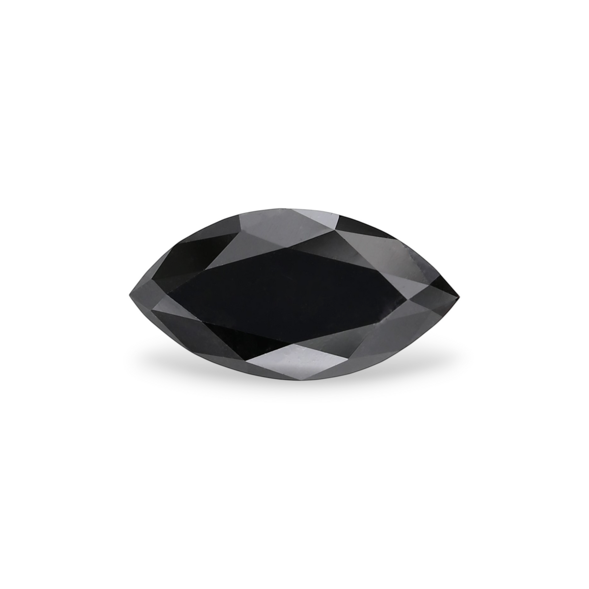 1.29 Carat Natural Black Marquise Diamond GIA