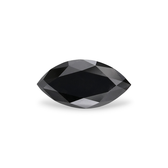 1.29 Carat Natural Black Marquise Diamond GIA