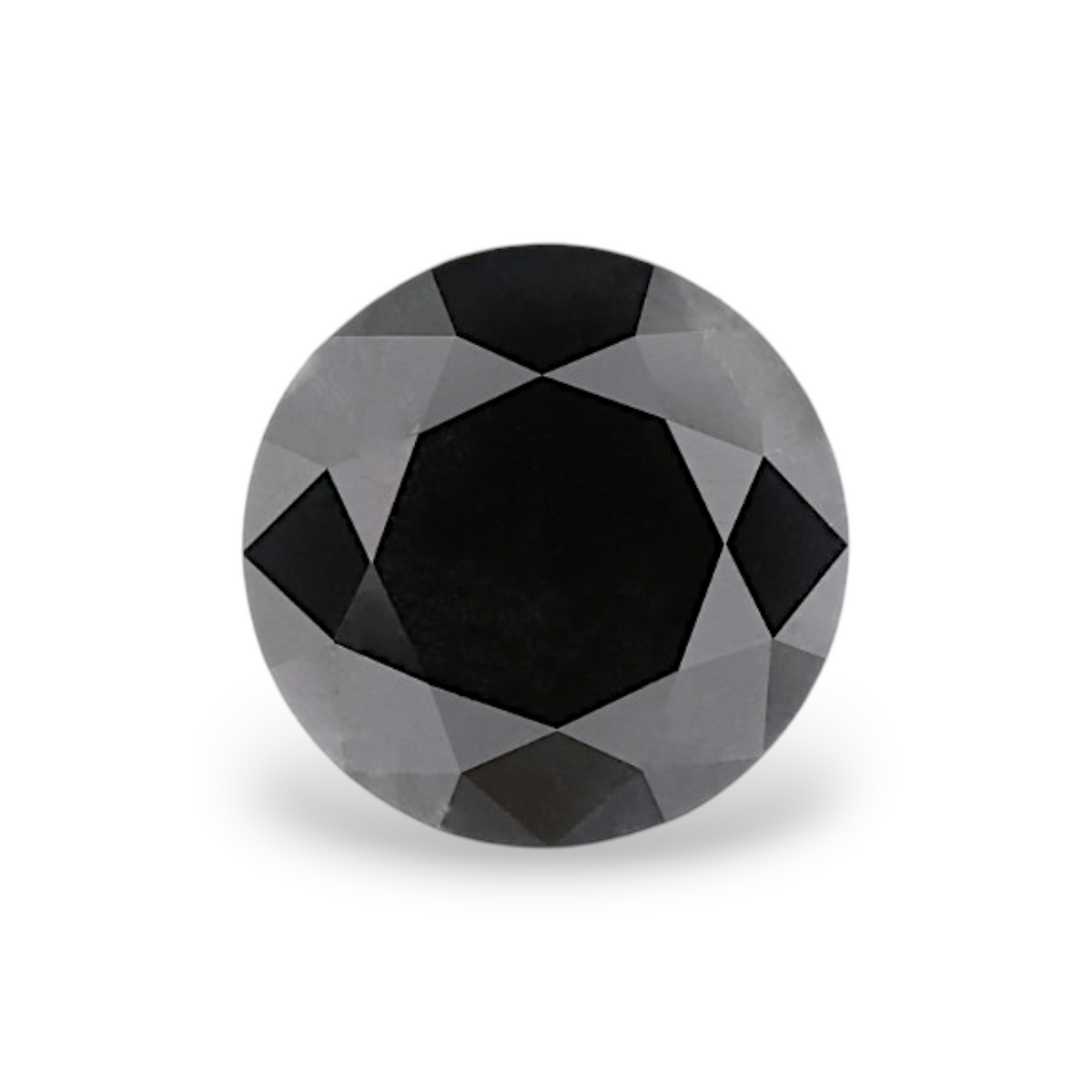 2.45 Carat Natural Black Round Diamond GIA