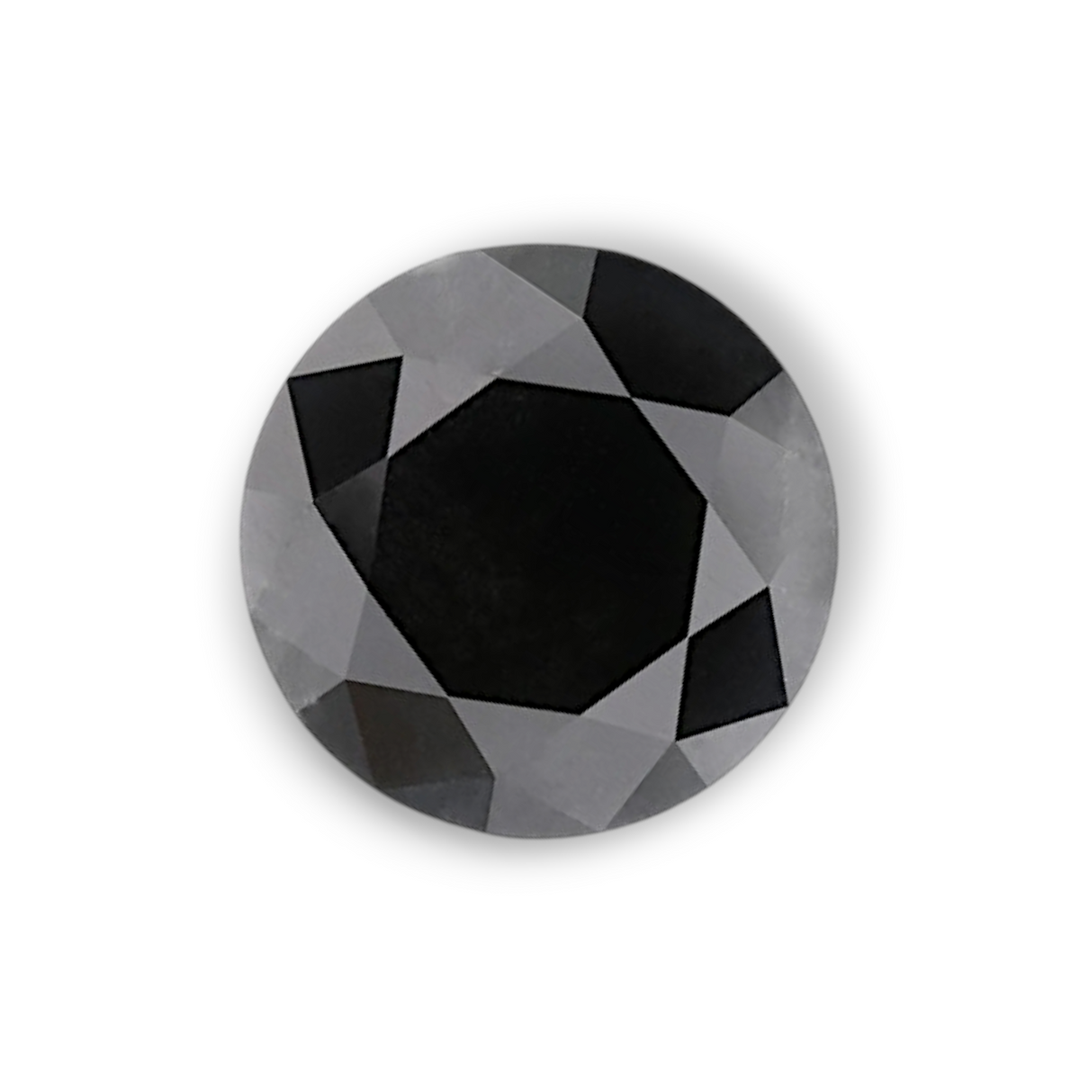 2.45 Carat Natural Black Round Diamond GIA