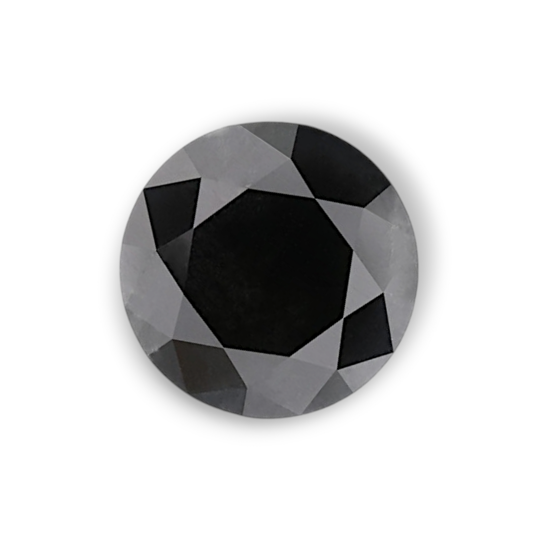 2.45 Carat Natural Black Round Diamond GIA
