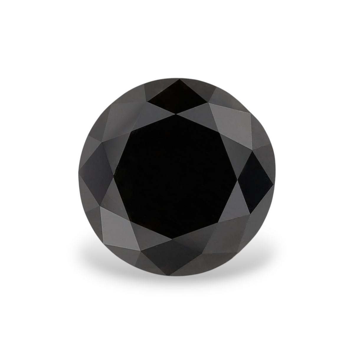 1.86 Carat Natural Black Round Diamond GIA