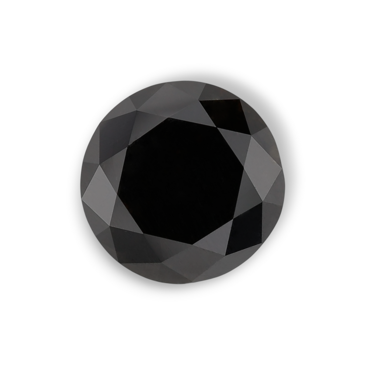 1.86 Carat Natural Black Round Diamond GIA