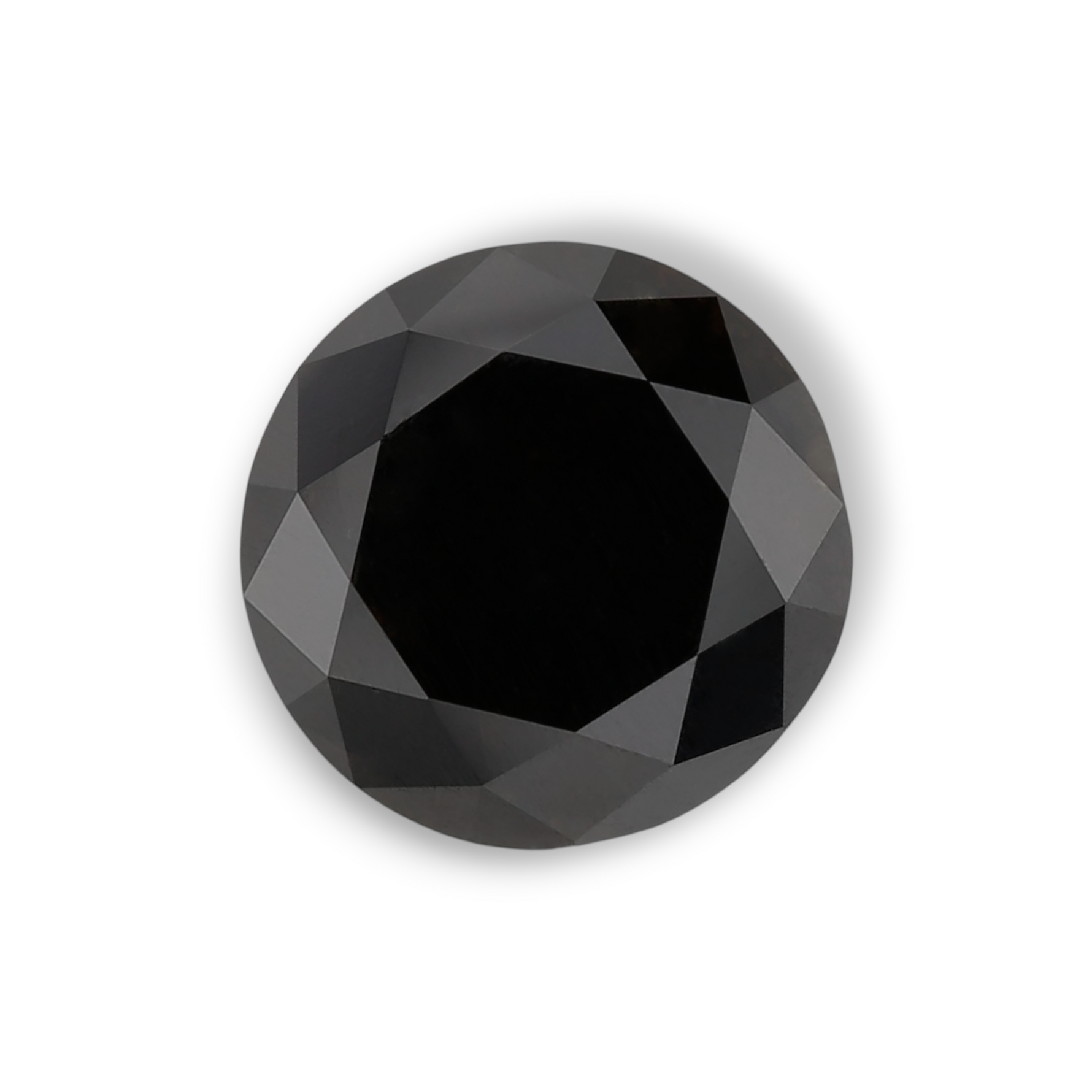 1.86 Carat Natural Black Round Diamond GIA