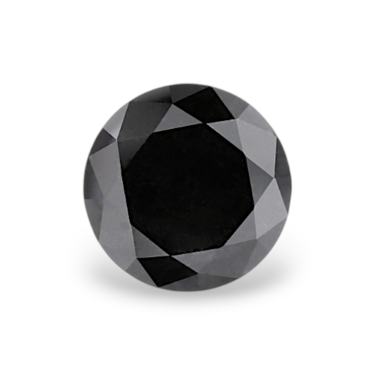 1.61 Carat Natural Black Round Diamond GIA