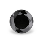 1.61 Carat Natural Black Round Diamond GIA