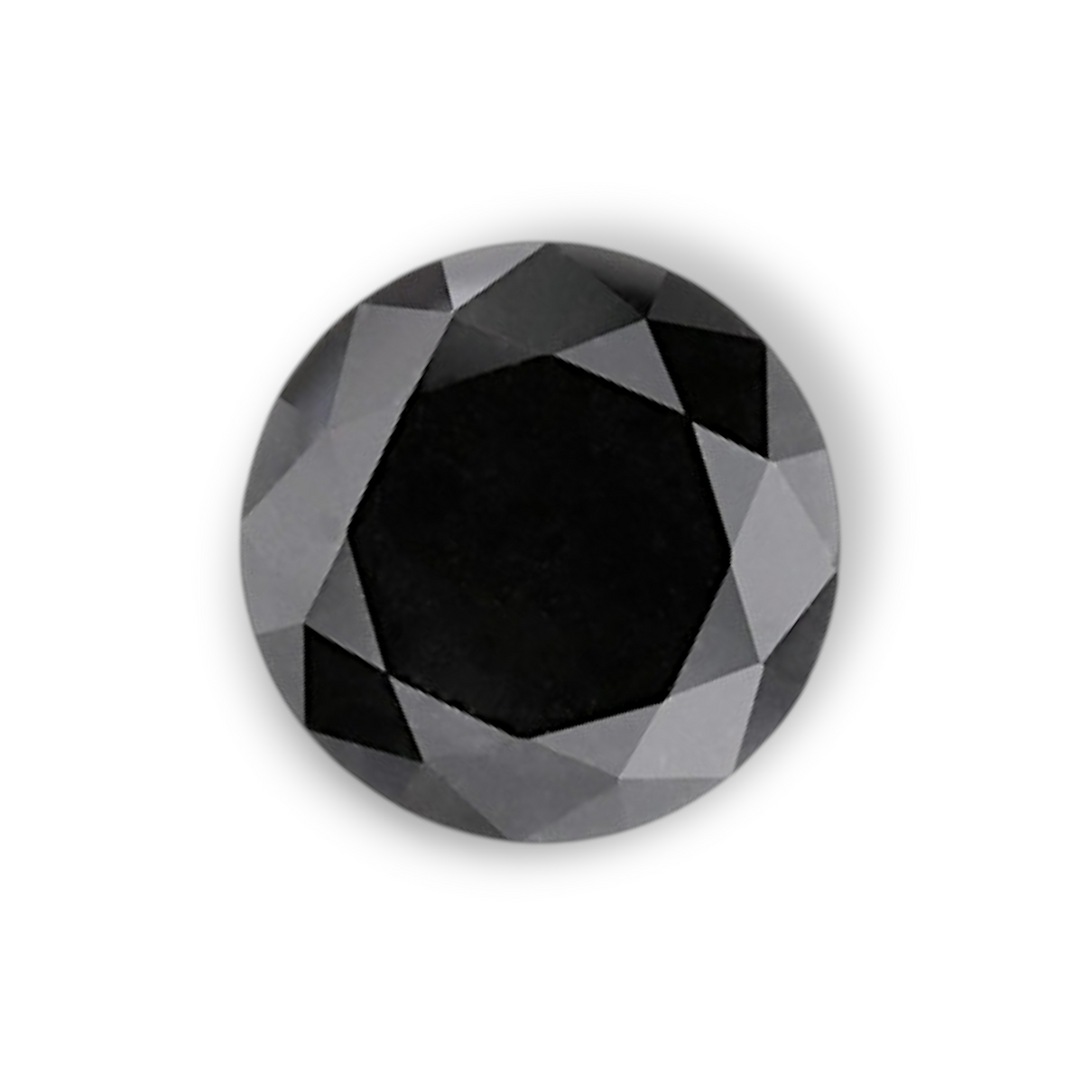 1.61 Carat Natural Black Round Diamond GIA