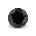 1.49 Carat Natural Black Round Diamond GIA