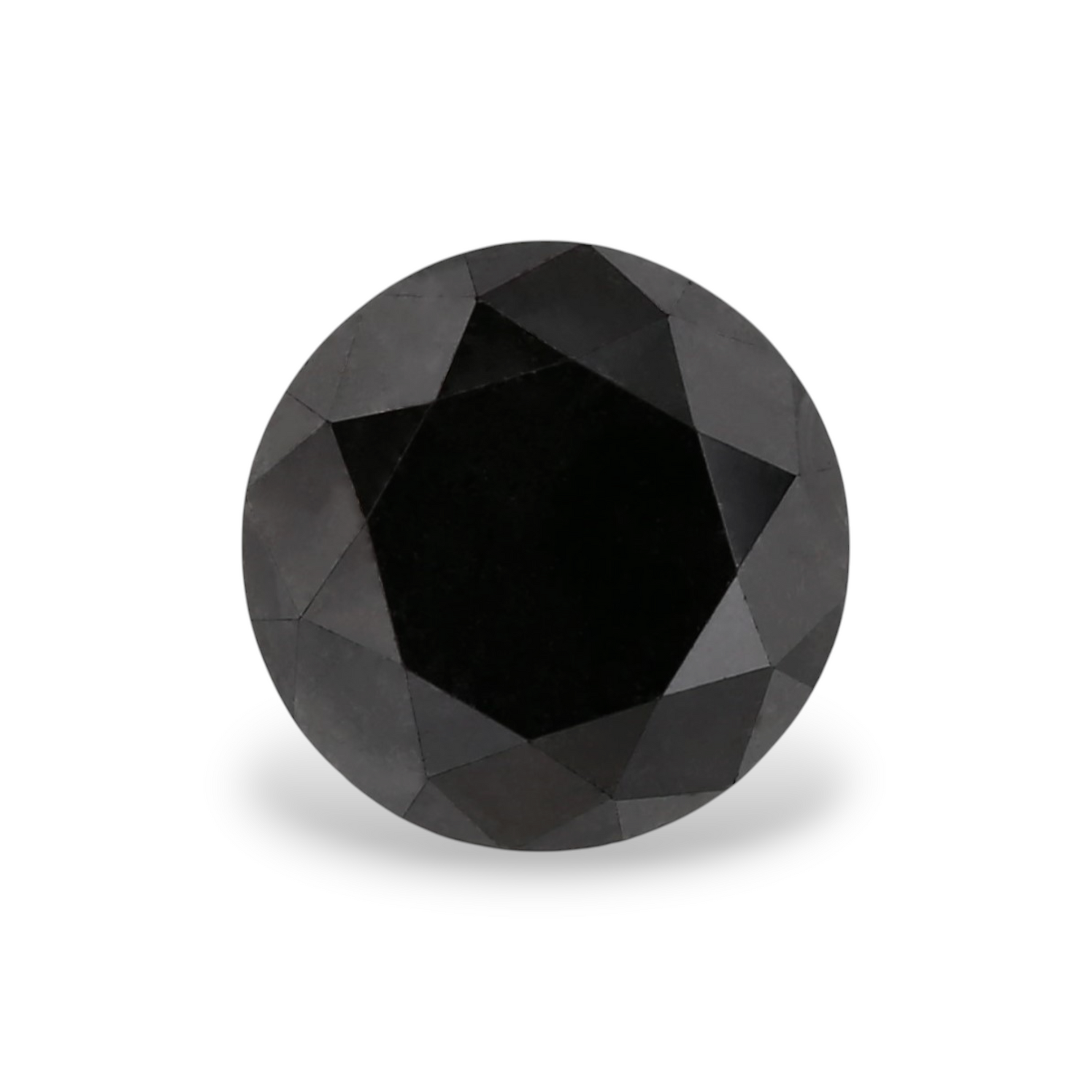 1.49 Carat Natural Black Round Diamond GIA