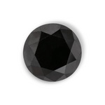 1.49 Carat Natural Black Round Diamond GIA