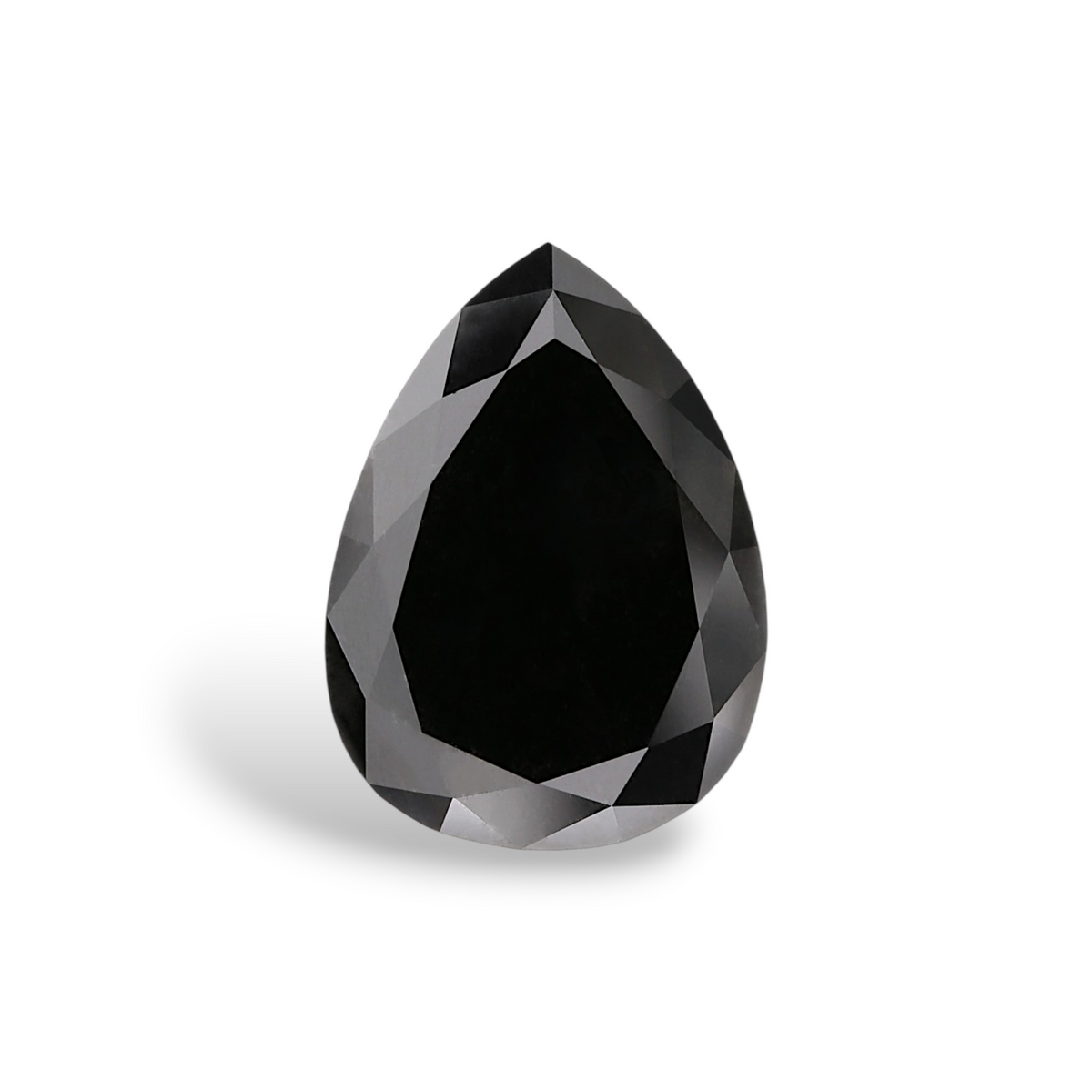 4.29 Carat Natural Black Pear Diamond GIA