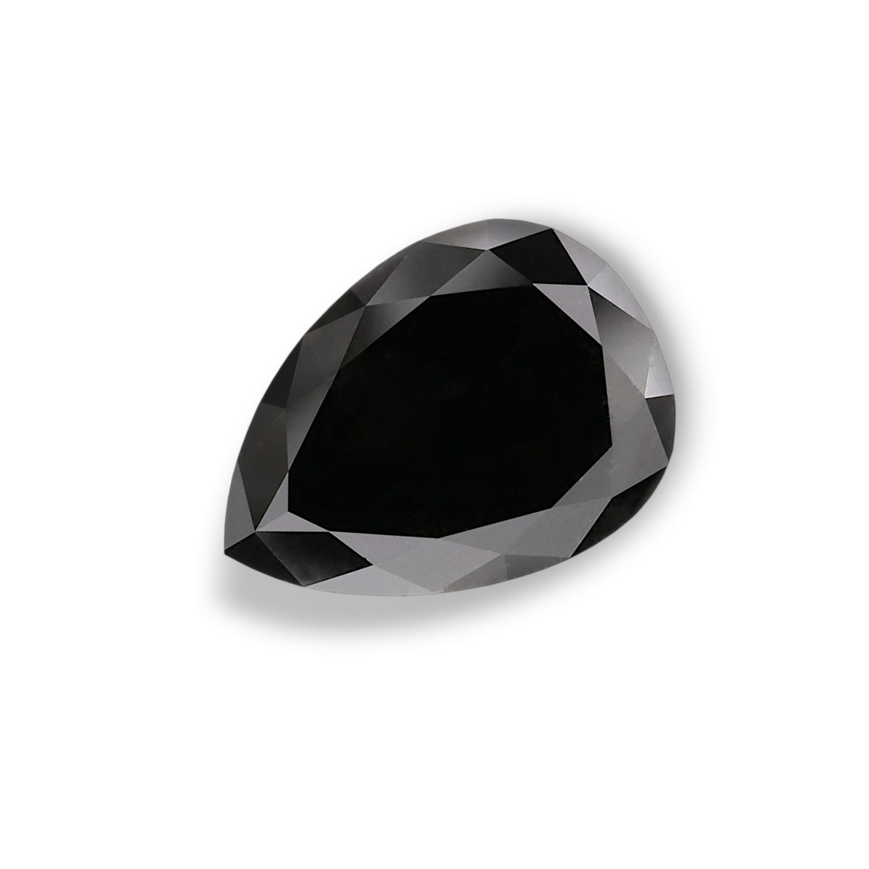 4.29 Carat Natural Black Pear Diamond GIA