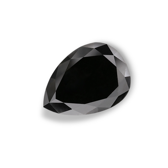 4.29 Carat Natural Black Pear Diamond GIA