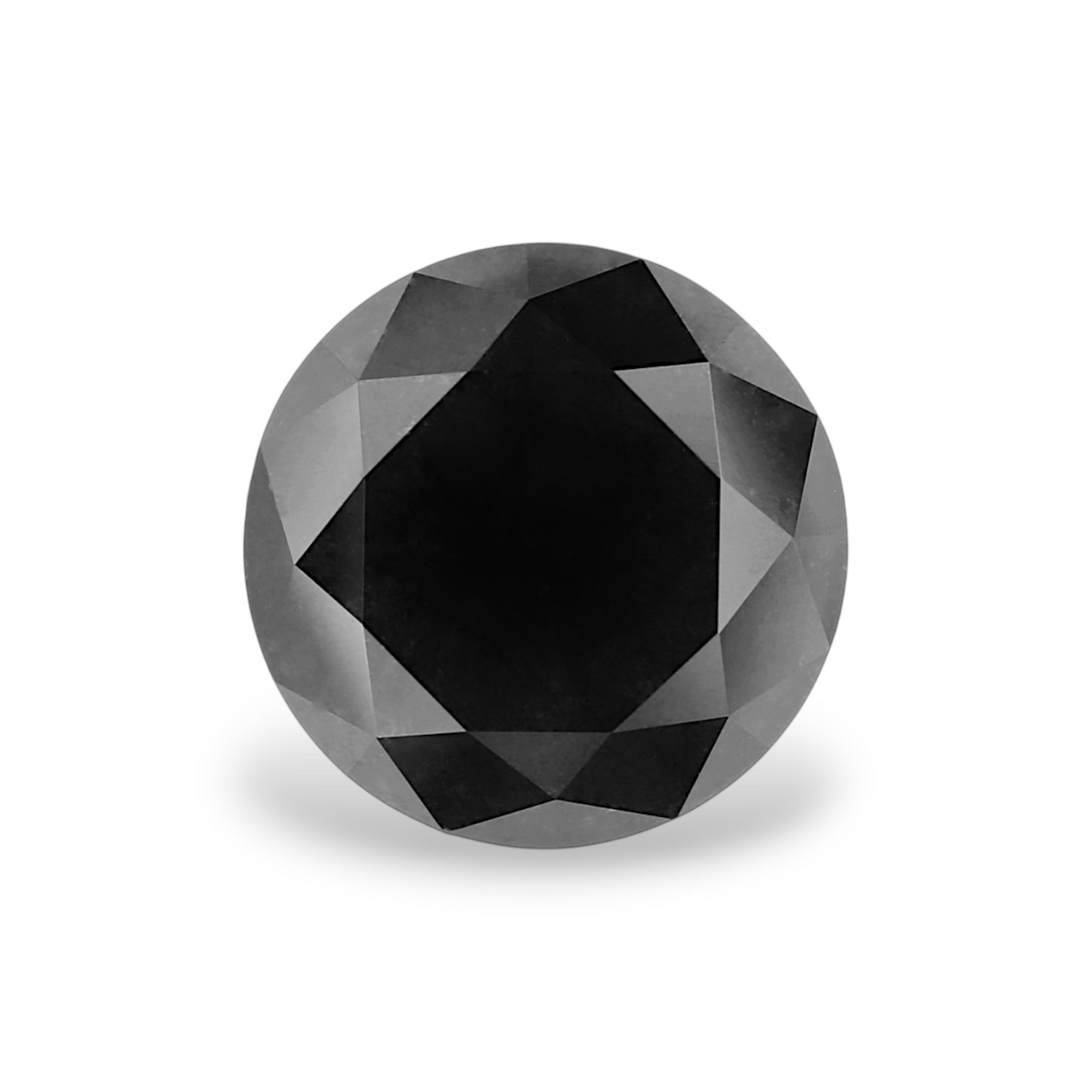 4.94 Carat Natural Black Round Diamond GIA